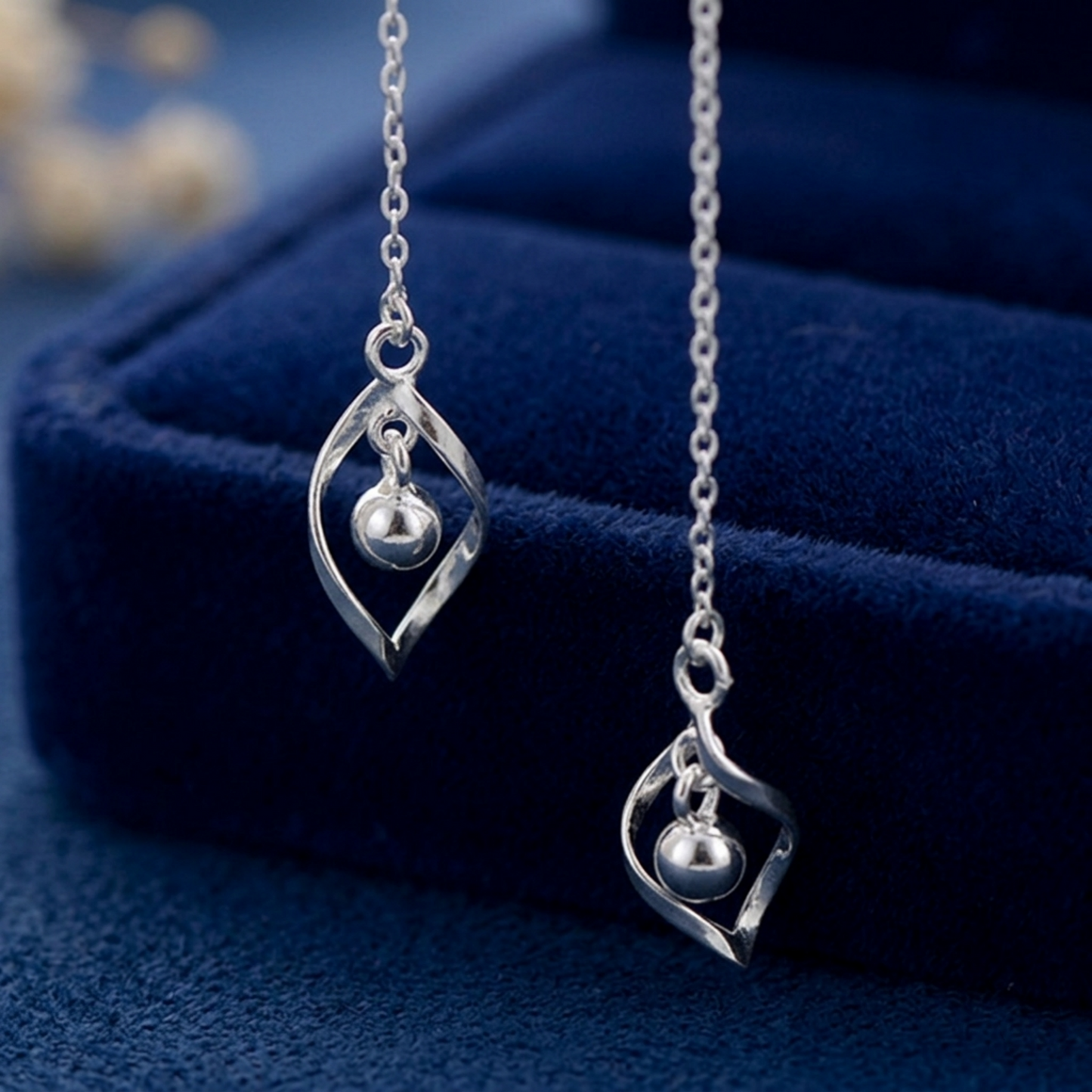 Lily Drop Threader Earrings
