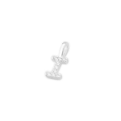 Mini Alphabet Charm, small sparkling letter pendant with bail at top