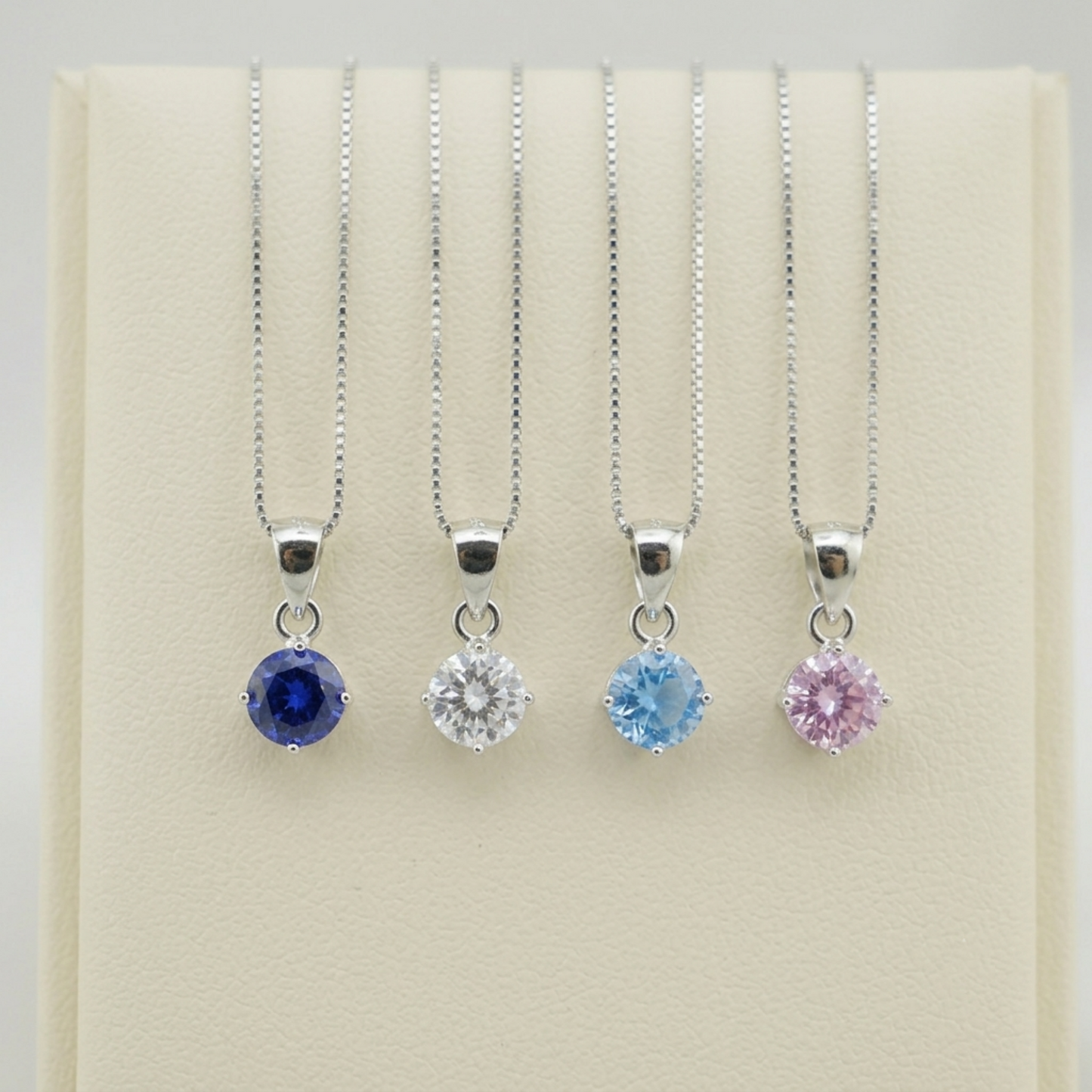 Round CZ Solitaire Pendant