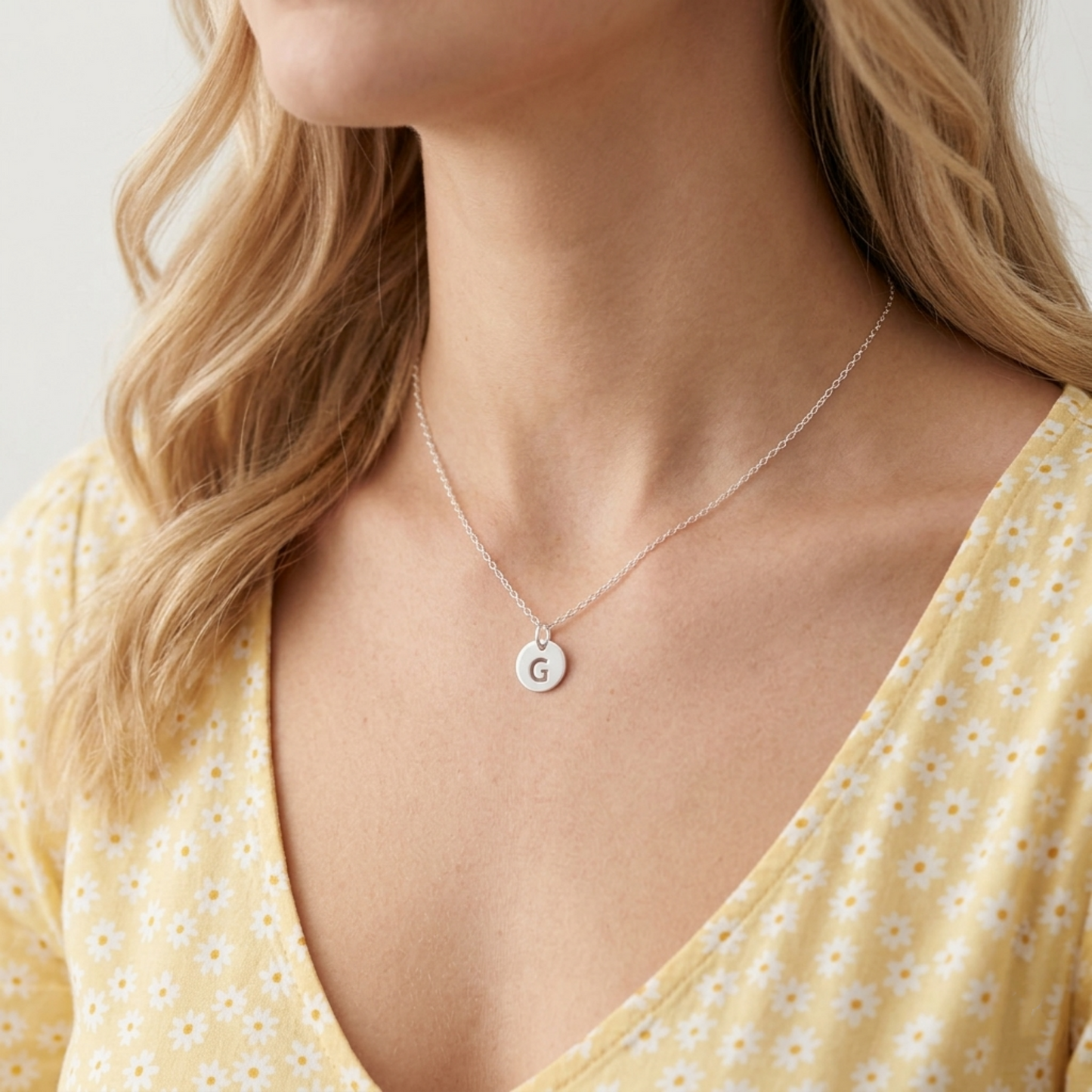 Hollow Alphabet Disc Charm