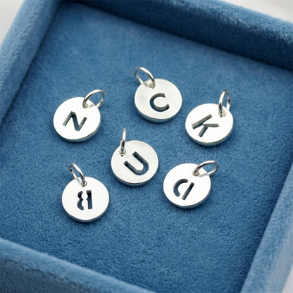 Hollow Alphabet Disc Charm