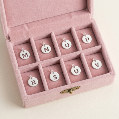 Hollow Alphabet Disc Charm