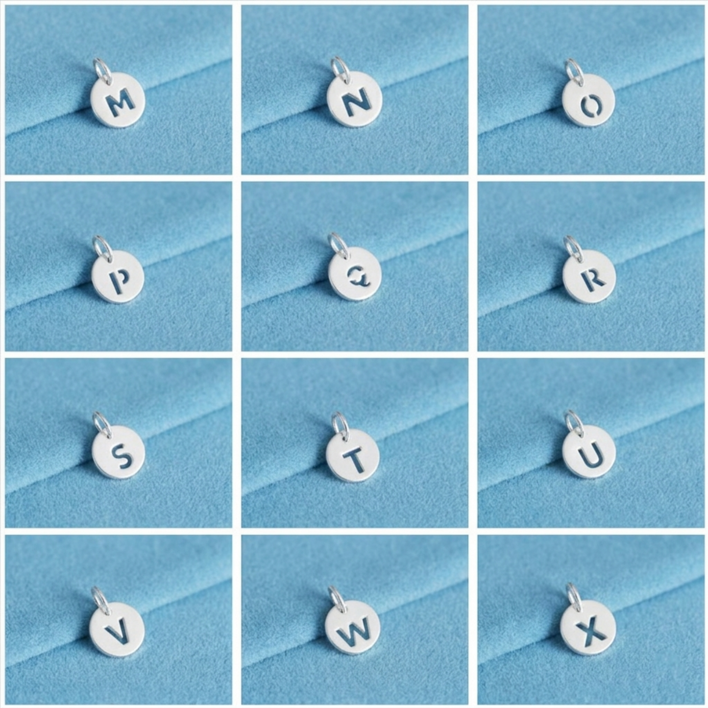 Hollow Alphabet Disc Charm