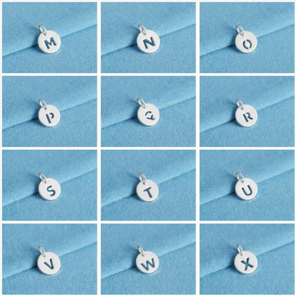 Hollow Alphabet Disc Charm