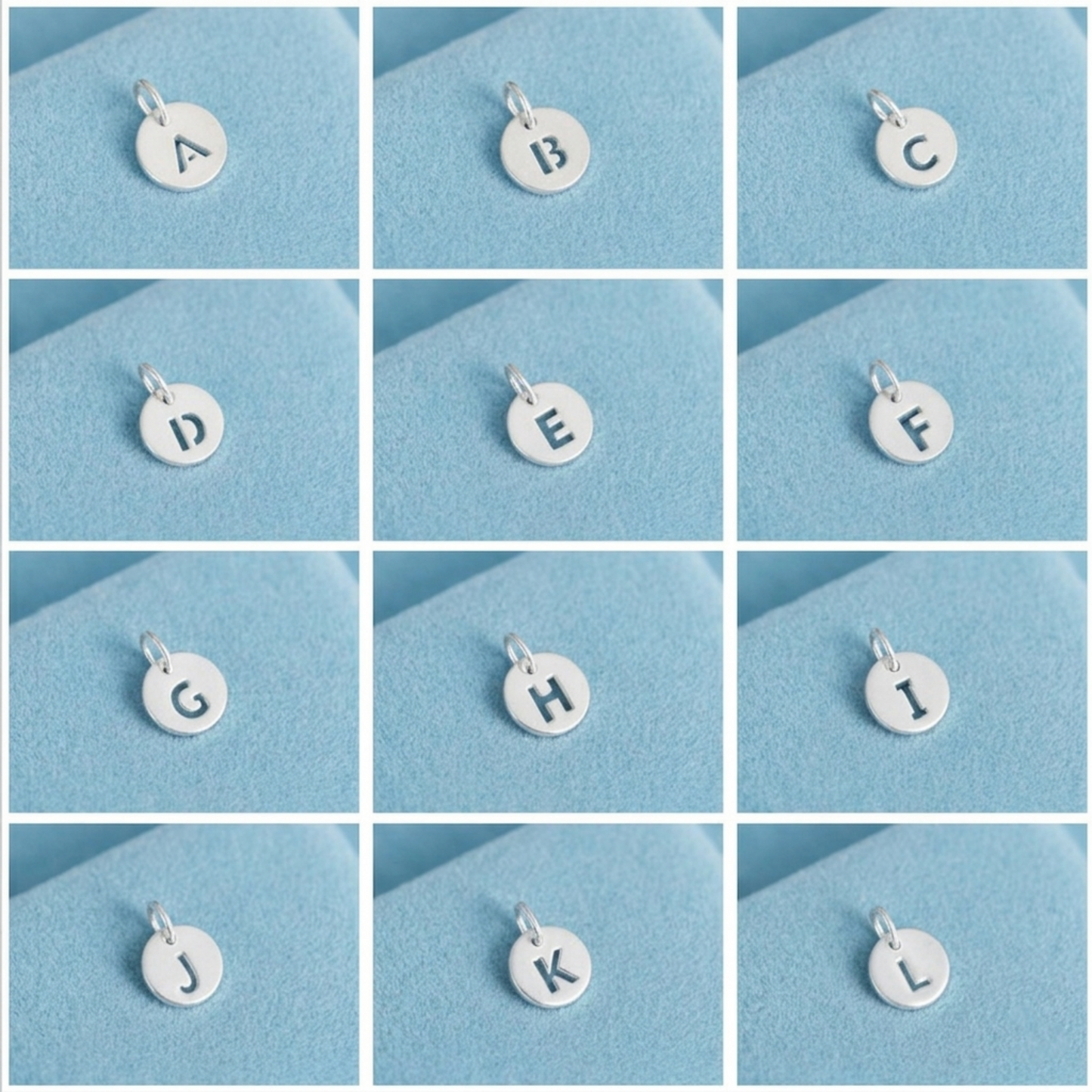 Hollow Alphabet Disc Charm
