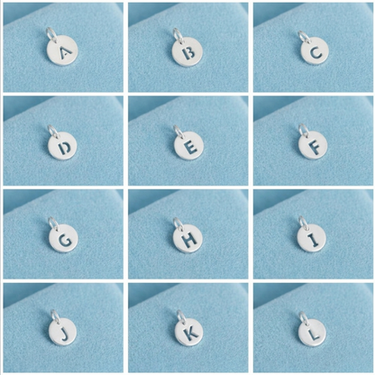 Hollow Alphabet Disc Charm
