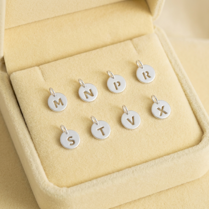 Hollow Alphabet Disc Charm