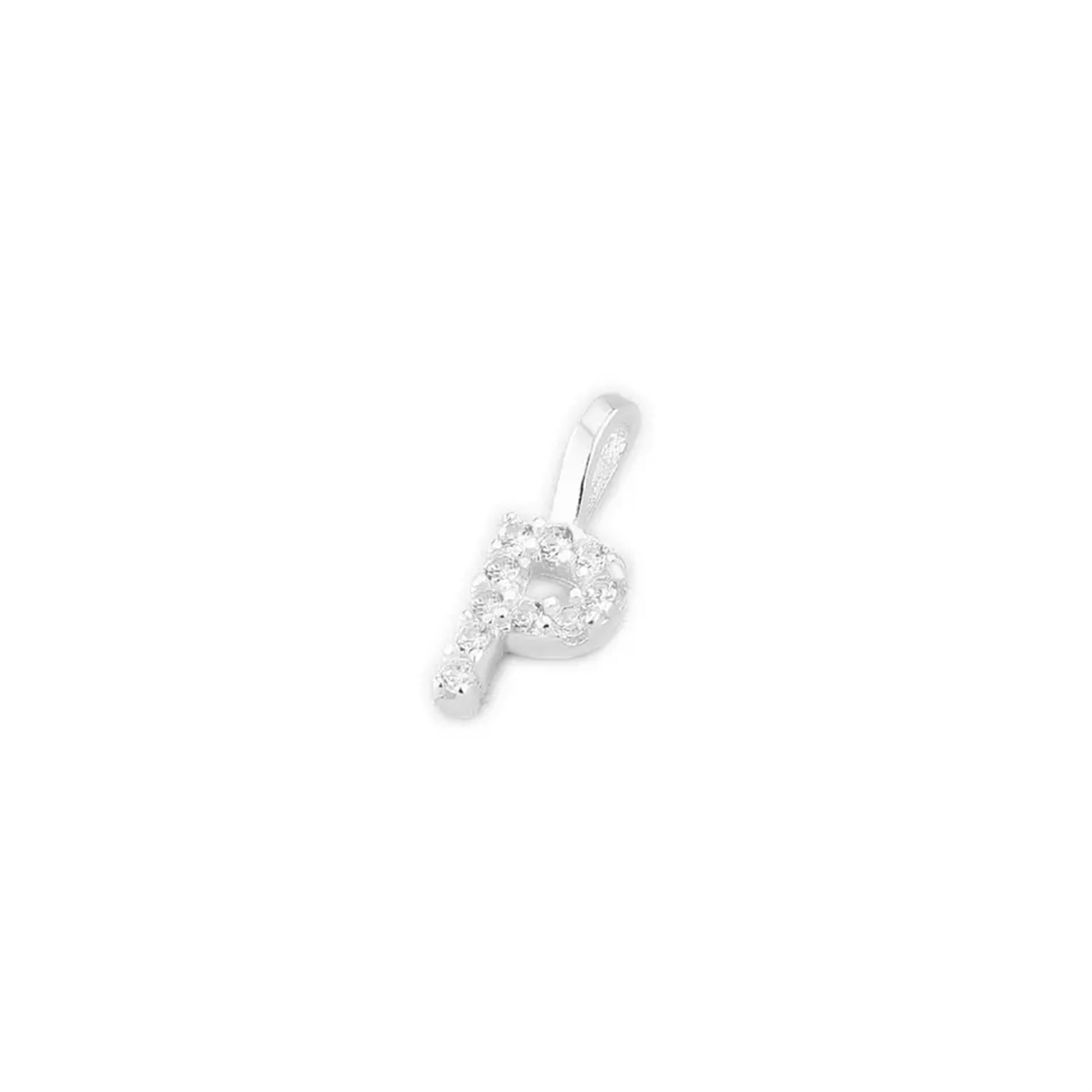 Mini Alphabet Charm, buchstabenförmiger Anhänger mit funkelnden Steinbesatz