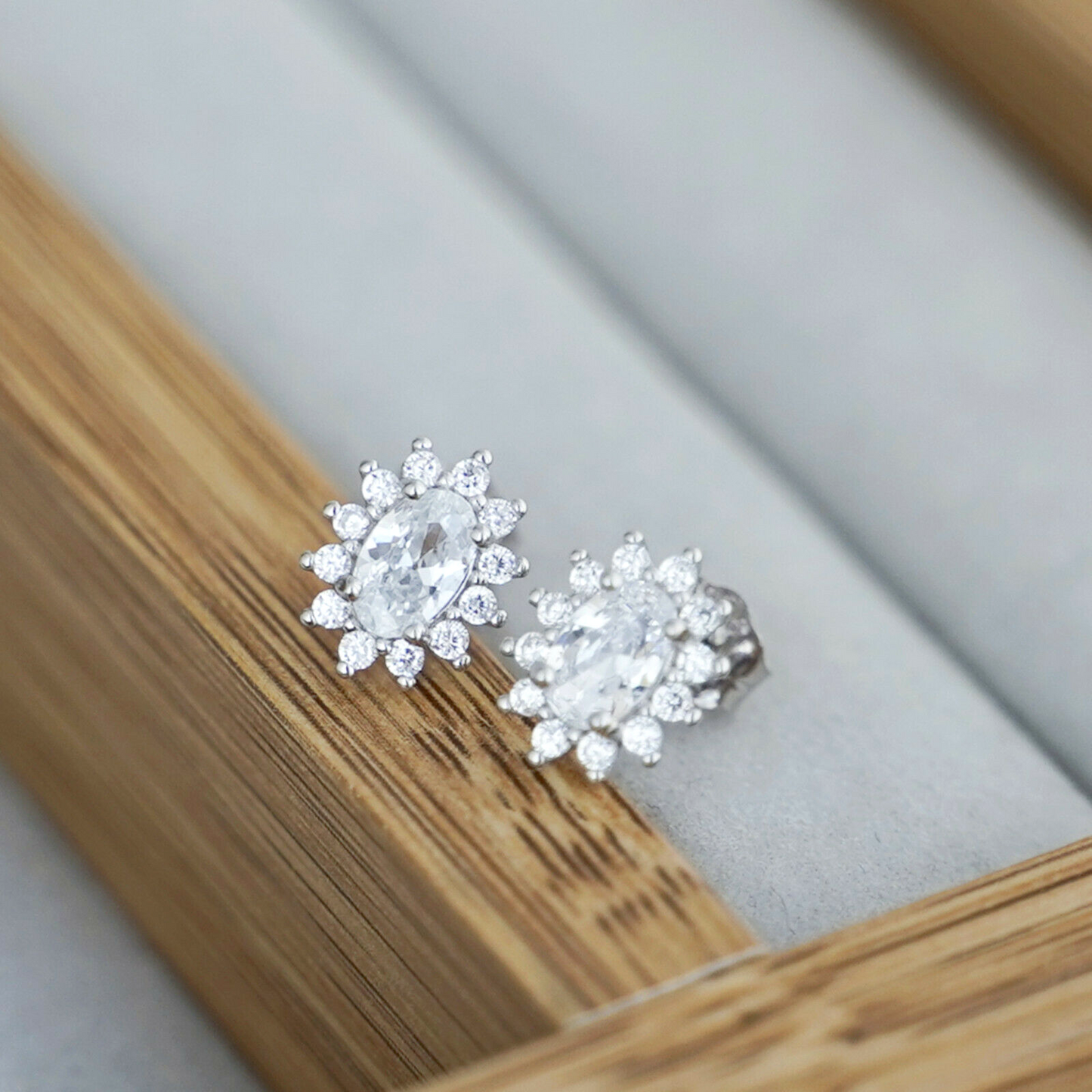 Sterling Silver White Cluster Pearl Studs Earrings Jewellery - sugarkittenlondon