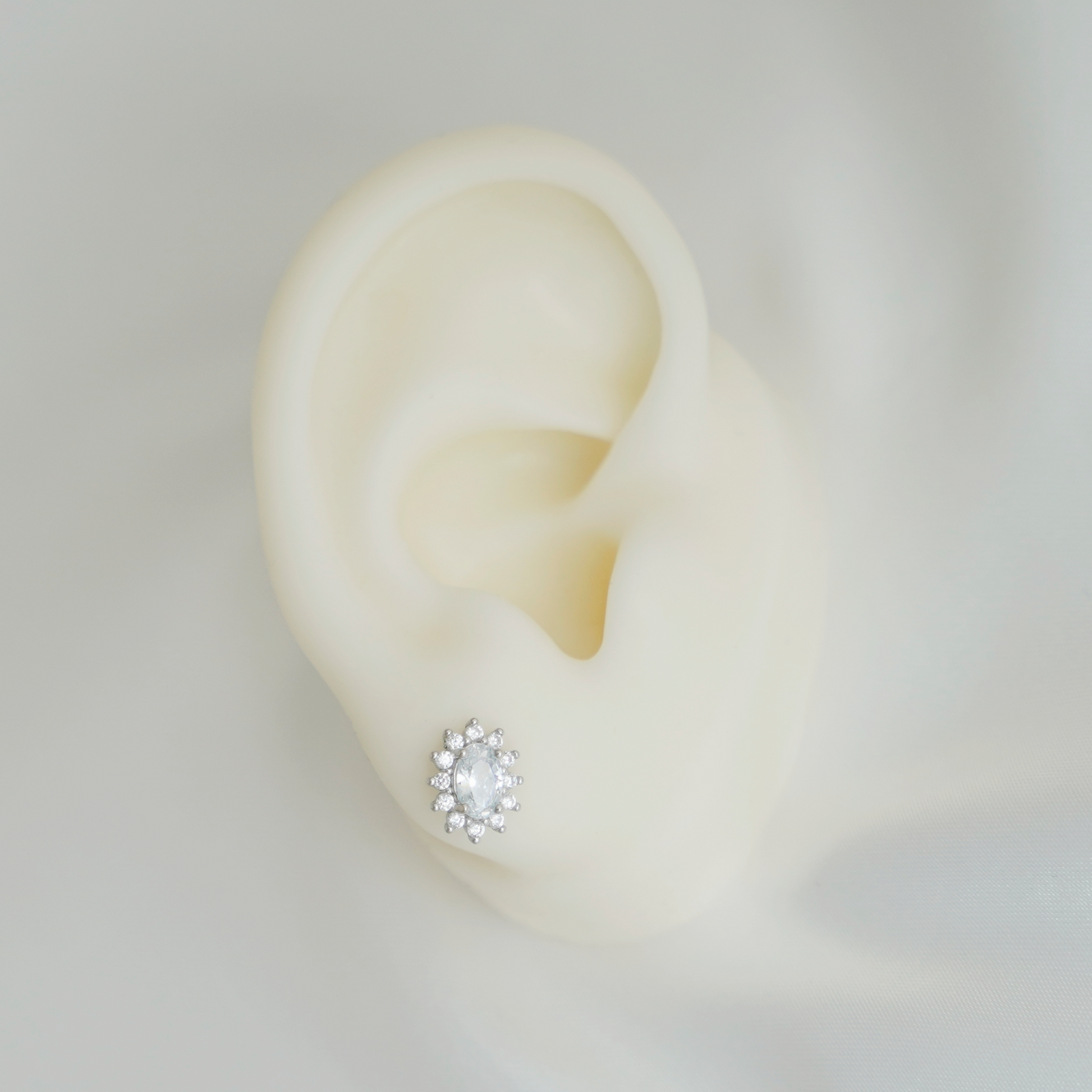 Sterling Silver White Cluster Pearl Studs Earrings Jewellery - sugarkittenlondon