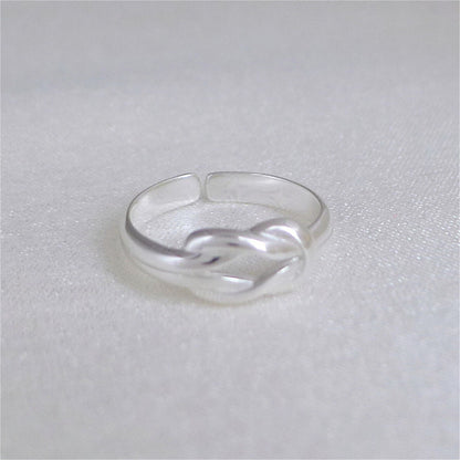 Sterling Silver Double Reef Knot Sailor Knot Friendship Love Ring - sugarkittenlondon