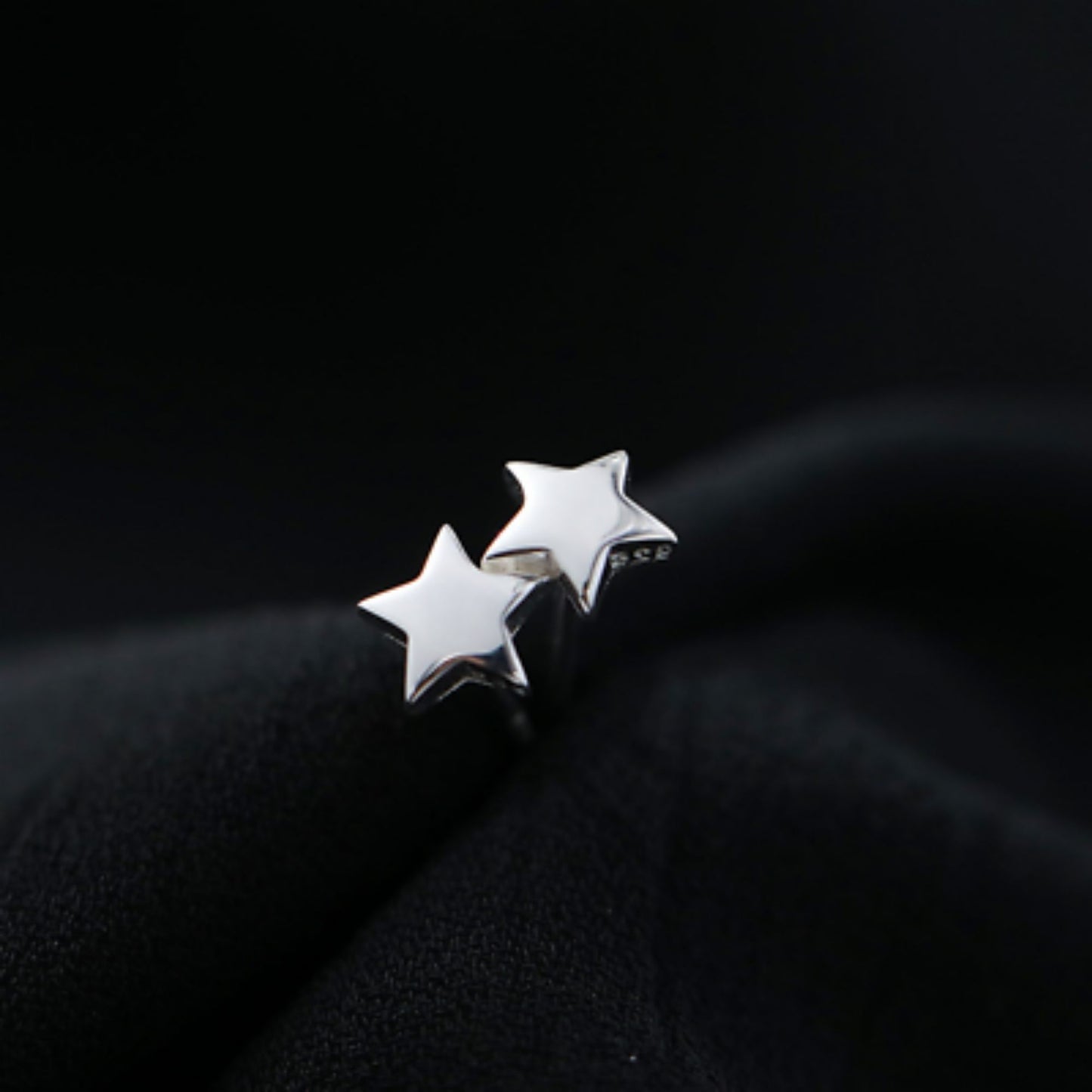 Sterling Silver 6mm Star Polished Shine Bright Stud Earrings Boxed - sugarkittenlondon