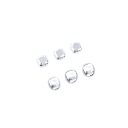 925 Sterling Silver 3mm Cube Charm pendant Beads , for Bracelets, Necklaces, and More