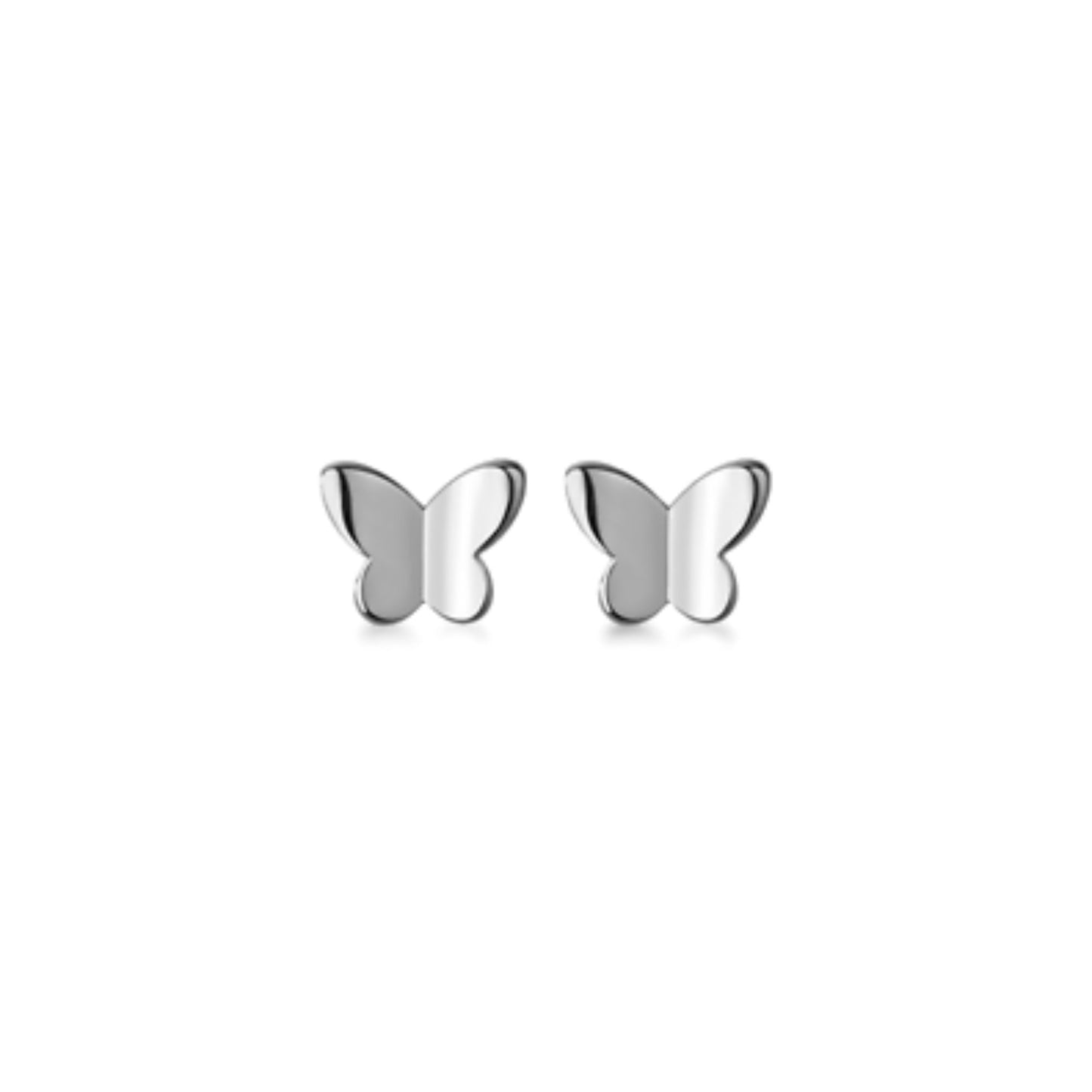 925 Sterling Silver Mini Butterfly Stud Earrings 2 Tones - Gift for Women - sugarkittenlondon