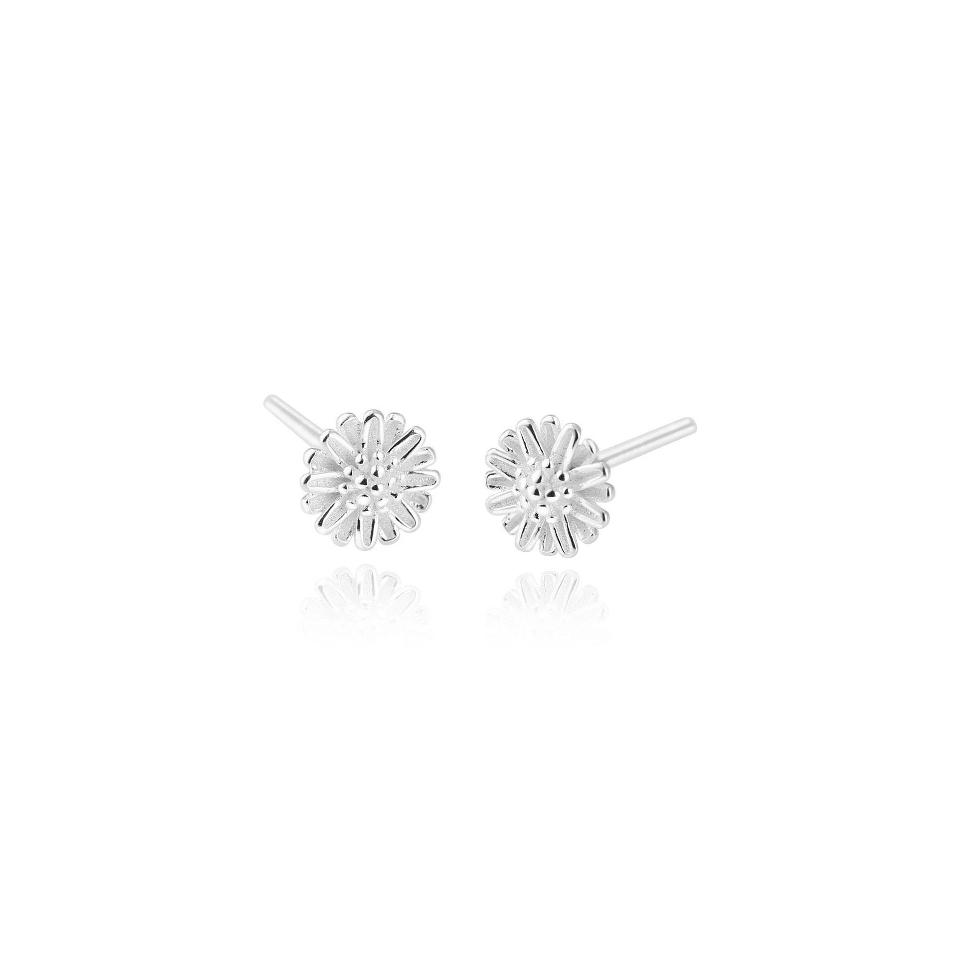 Fine Silver 999 5mm Daisy Flower Stud Earrings - sugarkittenlondon