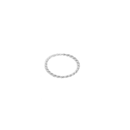 1.2-1.4mm Twisted Spiral Stacking Ring in Sterling Silver - sugarkittenlondon