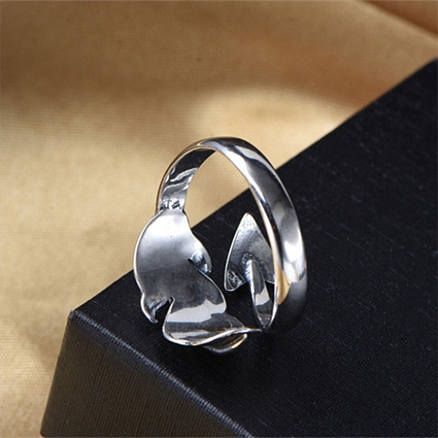 2-Tone Sterling Silver Feather Rings Angel Wing Arrow Ring, Unisex - sugarkittenlondon