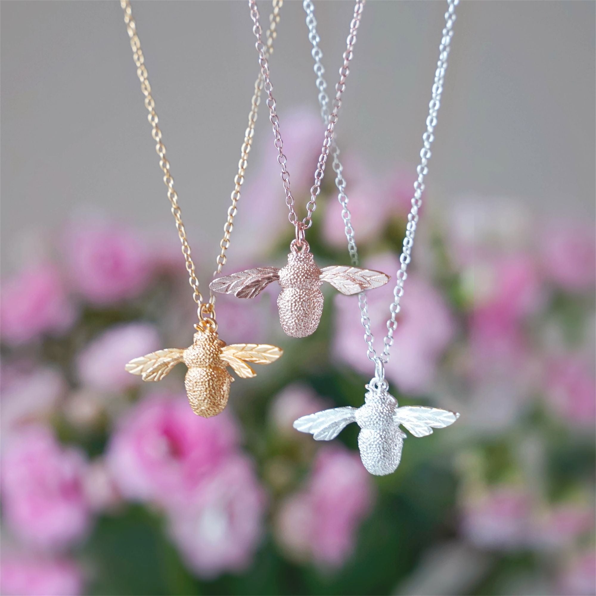 925 Sterling Silver Honey Bee Necklace | AgriJewelry – Chris Chaney