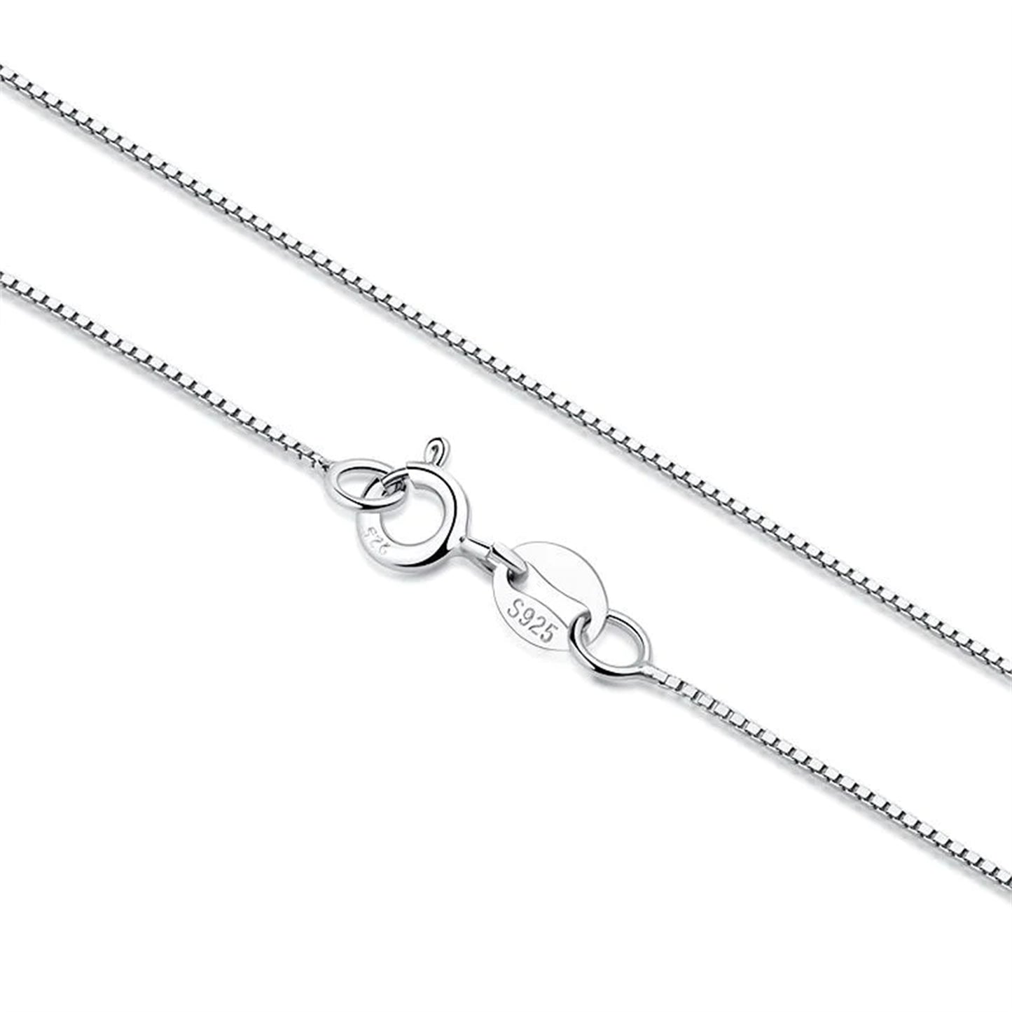 Sterling Silver Solid Polished Shiny Crescent Moon Charm Pendant Necklace