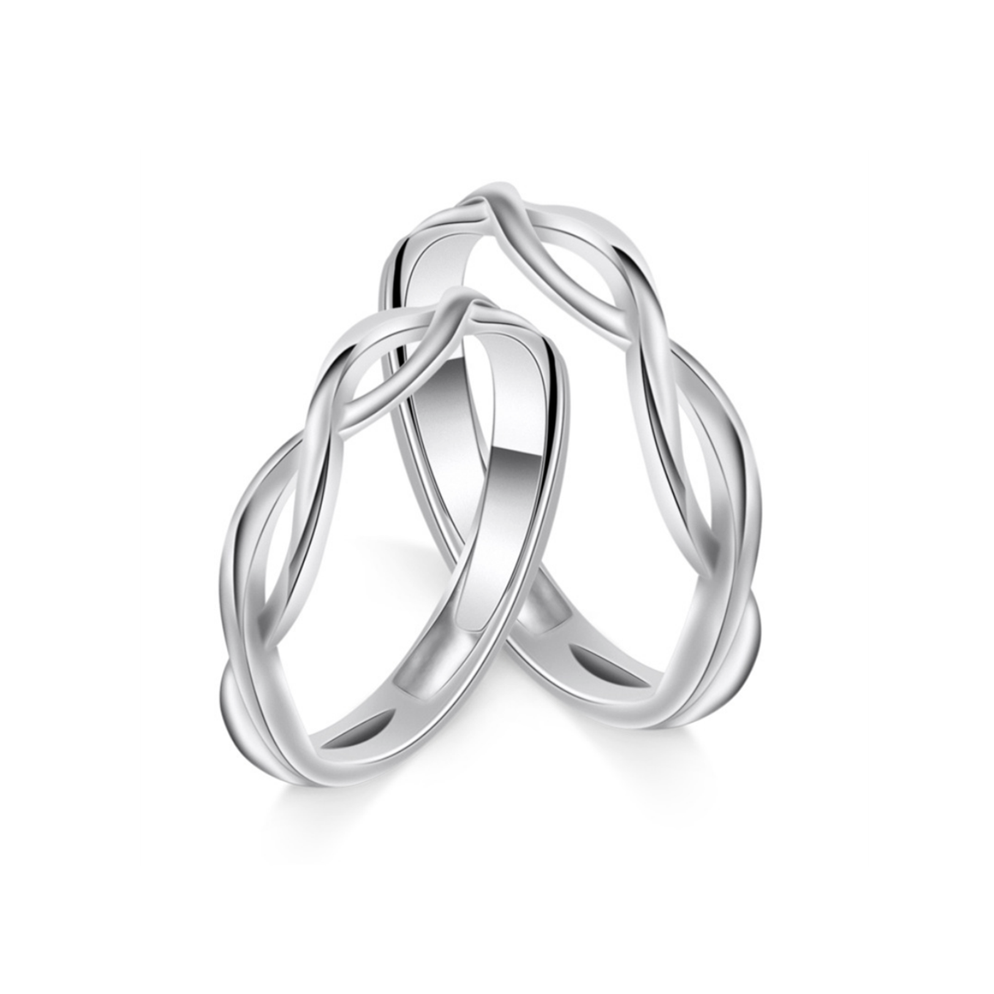 Endless Love Wrapping Silver Ring Interwoven Adjustable Ring - Temu United  Arab Emirates