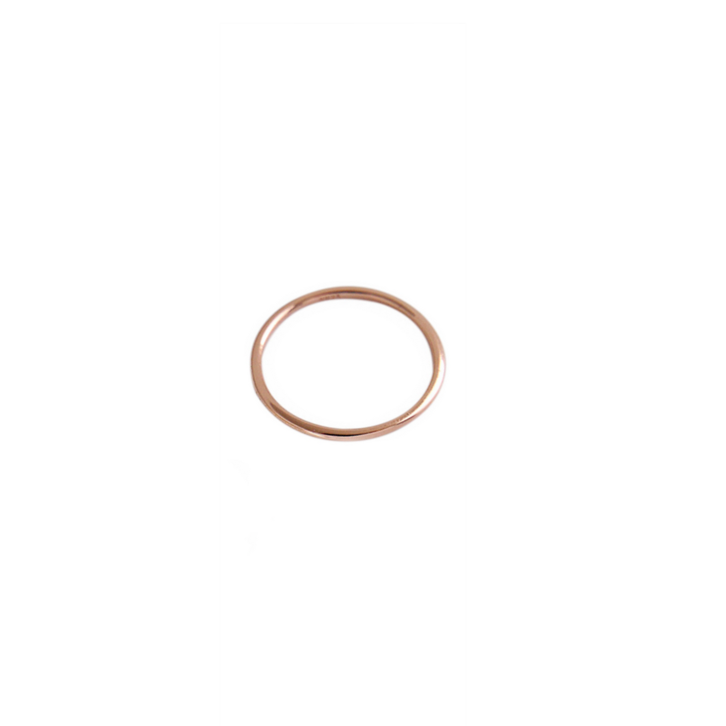 1.2mm Rose Gold on Sterling Silver Skinny Round Band Stacking Ring F - R - sugarkittenlondon