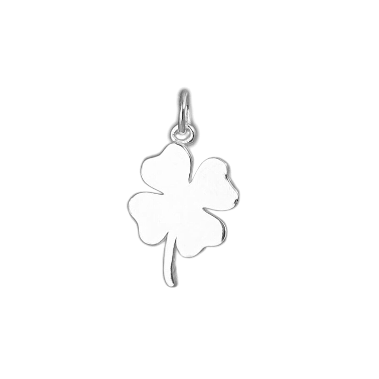 Sterling Silver Clover Pendant with Faith, Hope, Love, and Luck - sugarkittenlondon