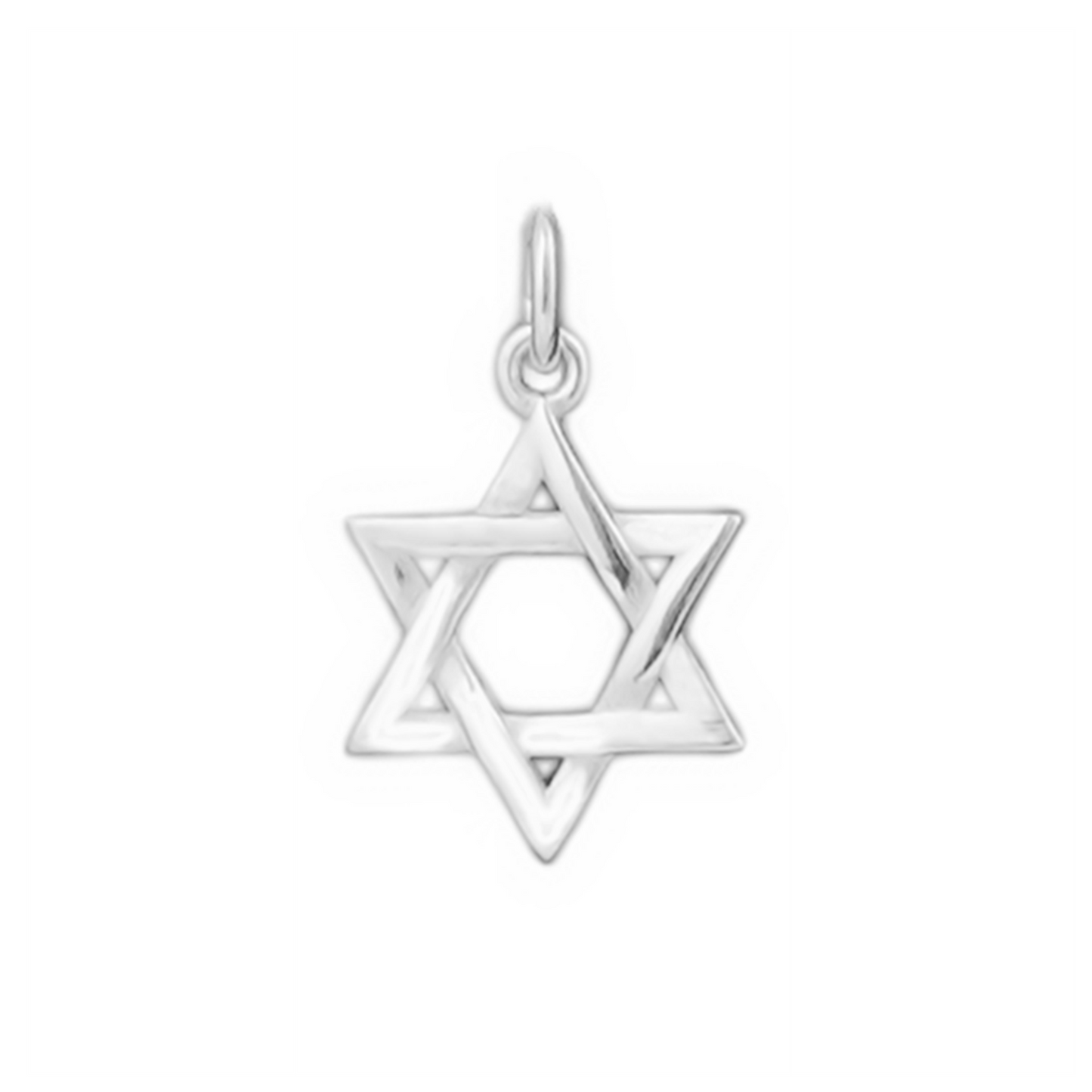 925 Sterling Silver Hollow Six-Pointed Star David Pendant 2 Tones - sugarkittenlondon