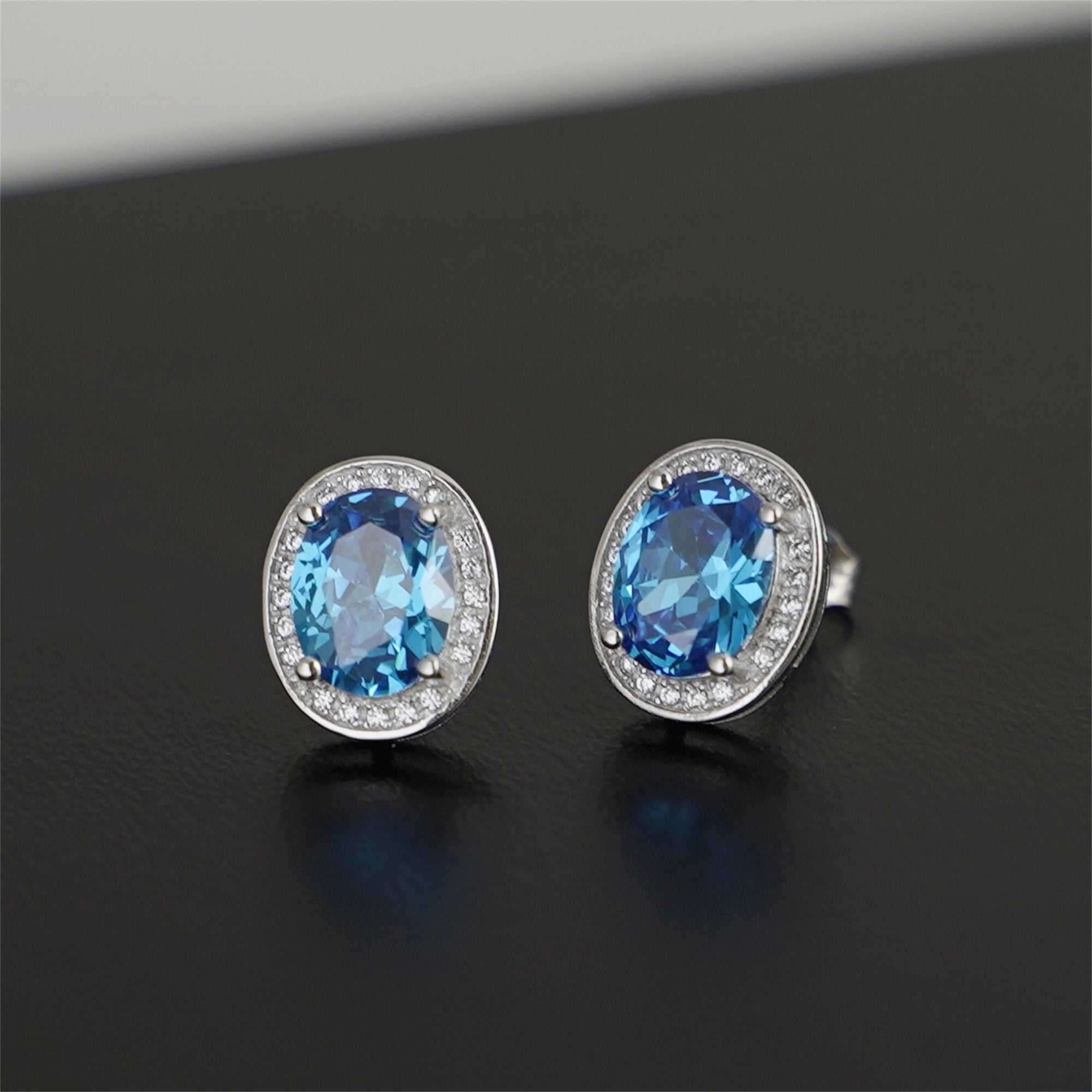 5C TIMELESS COLOUR EARRINGS BLUE – David Locco Diamonds