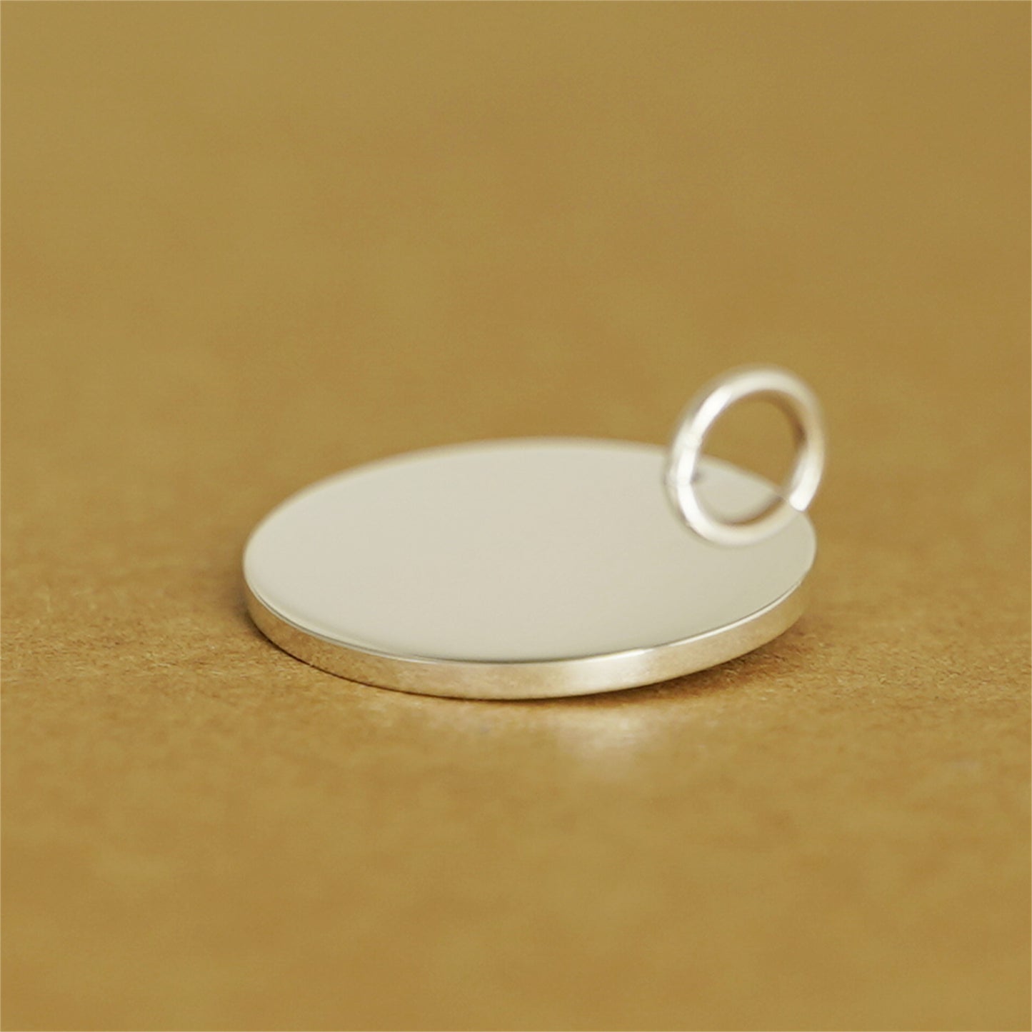 925 Sterling Silver Round Polished Pendant with Dot Charm - sugarkittenlondon