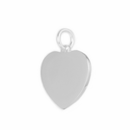 Sterling Silver Plain Polished Love Heart Charm Pendant 22mm 5.3g - sugarkittenlondon