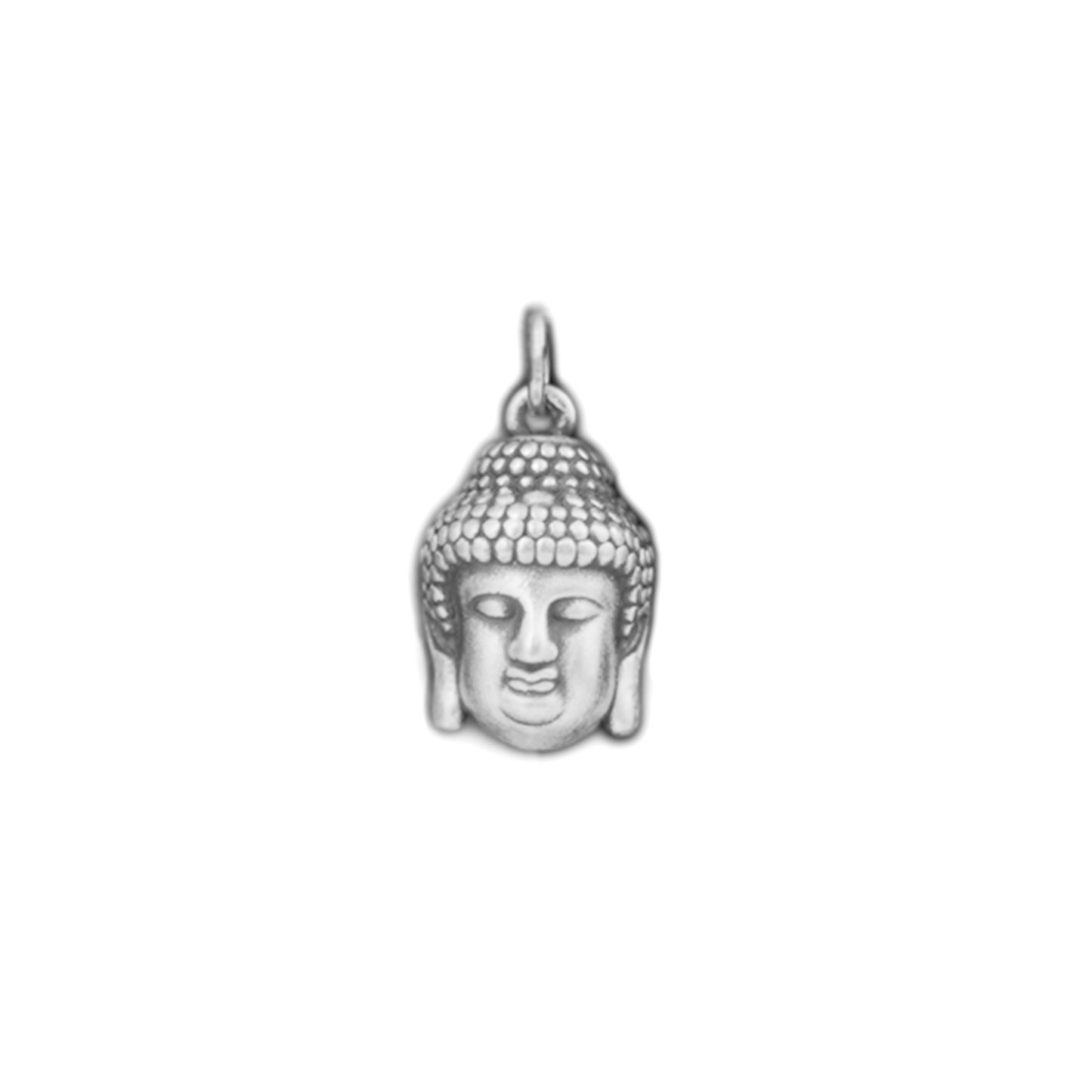 Trendy Hollow 3D Buddha Head Necklace & Bracelet - 999 Fine Silver Oxidized - sugarkittenlondon