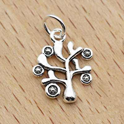 Sterling Silver Tree Of Life Oxidized Charm Pendant - sugarkittenlondon