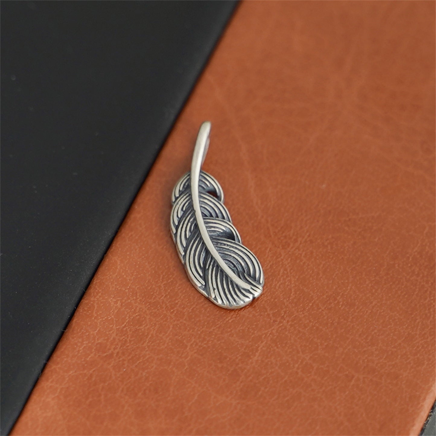 Sterling Silver Oxidized Feather Angel Wing Charm Pendant For Necklace Bracelet - sugarkittenlondon