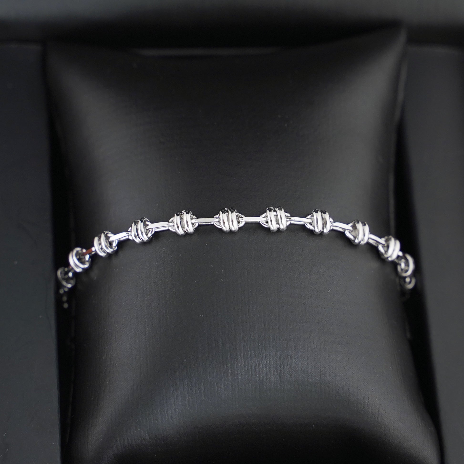 Sterling Silver Solid Oval Link Rope Curb Adjustable Unisex Chain Bracelet - sugarkittenlondon