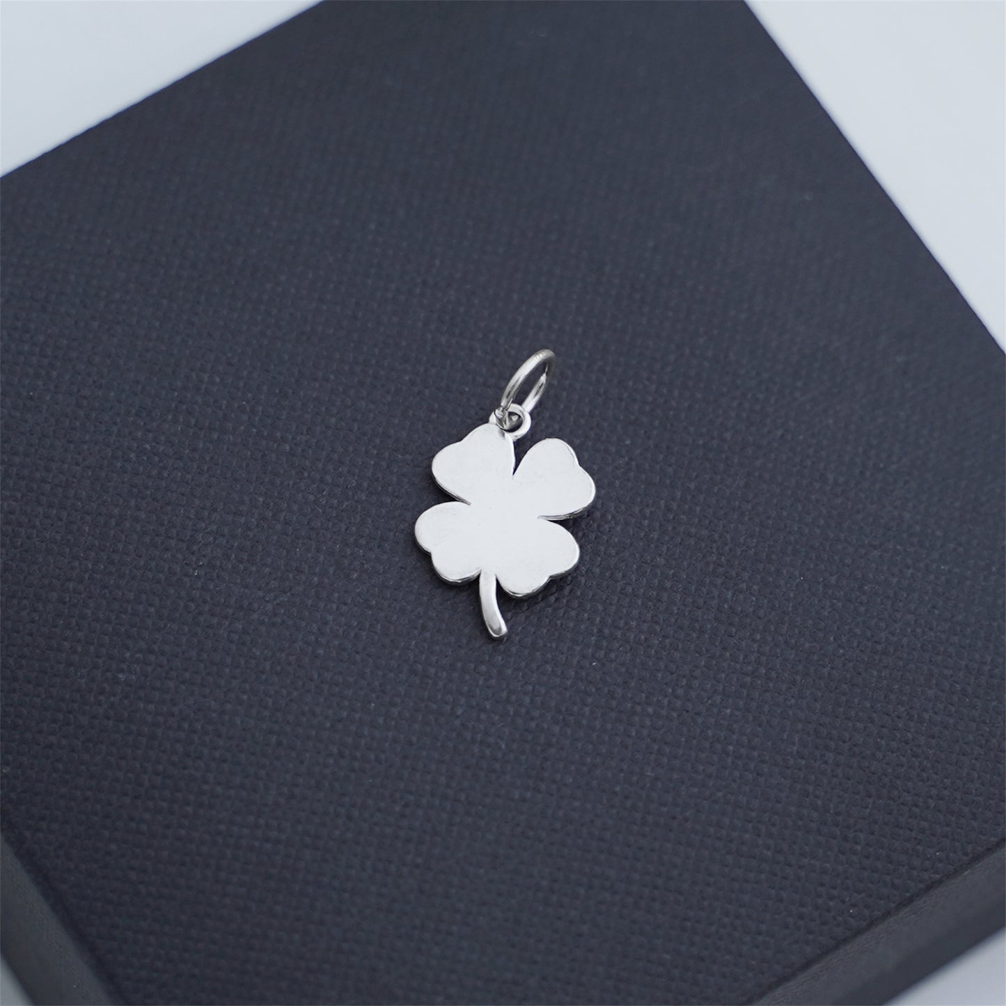 Sterling Silver Clover Pendant with Faith, Hope, Love, and Luck - sugarkittenlondon