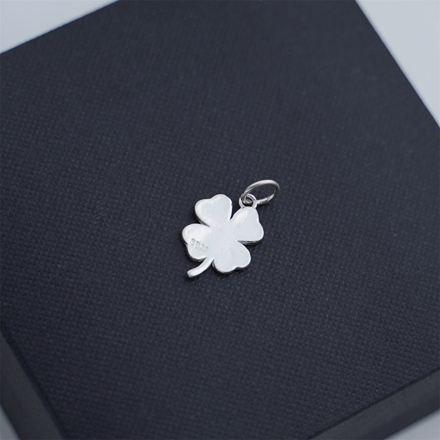 Sterling Silver Clover Pendant with Faith, Hope, Love, and Luck - sugarkittenlondon