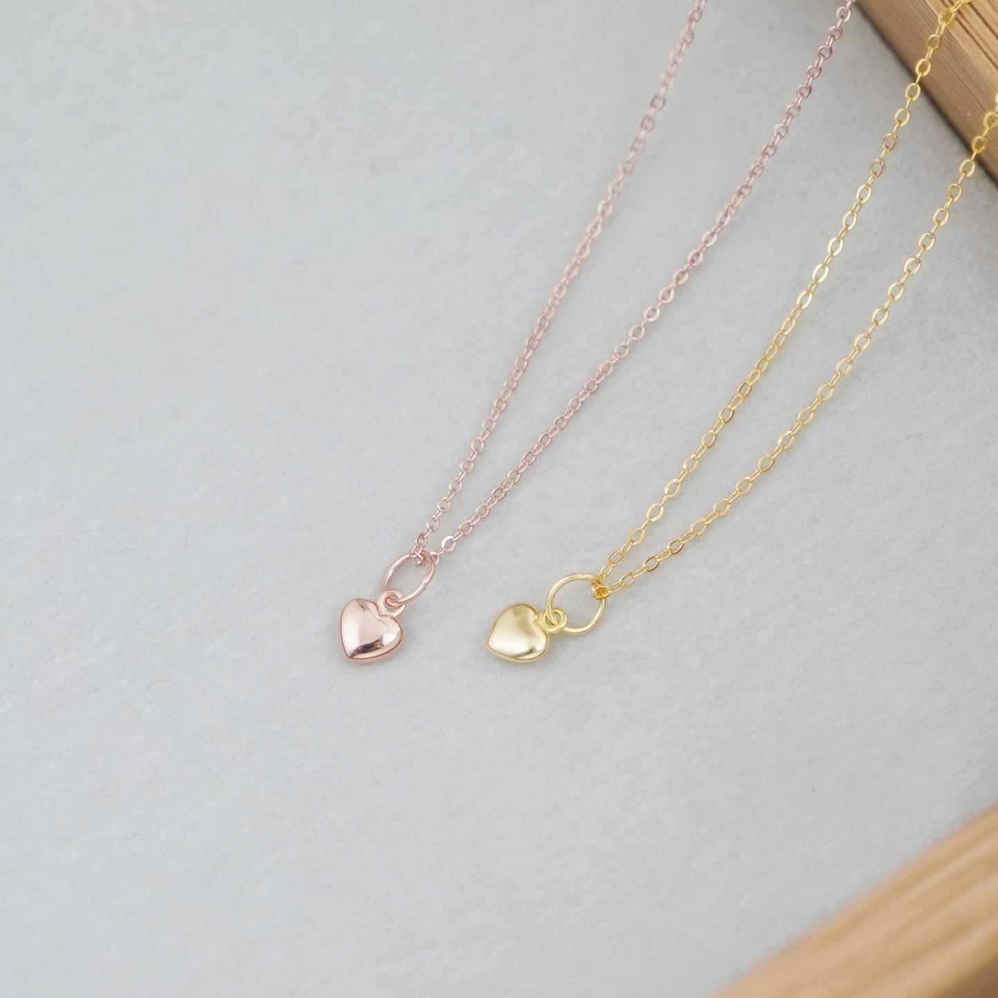 Sterling Silver Solid Small 5mm Plain Love Heart Charm Pendant Necklace - sugarkittenlondon