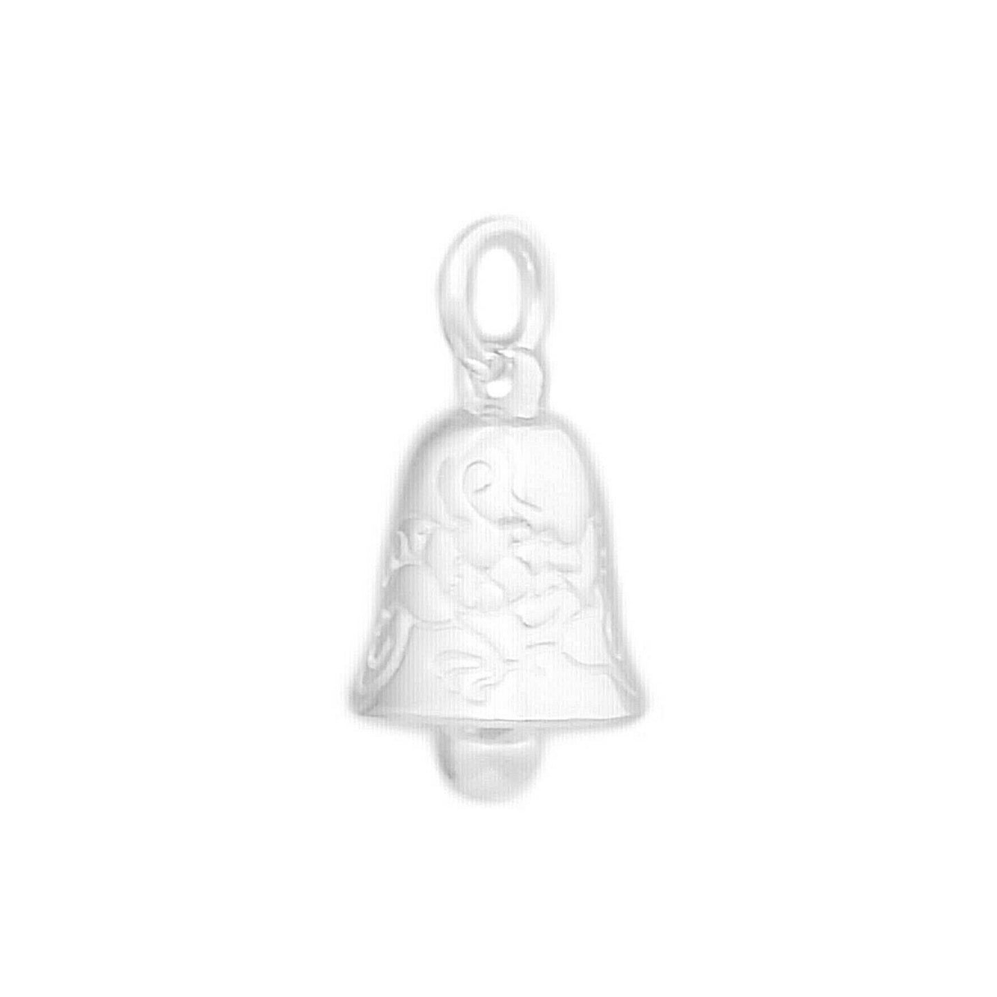 Sterling Silver 3D Shiny Flowery Jingling Ring Jingle Bell Pendant Charm - sugarkittenlondon