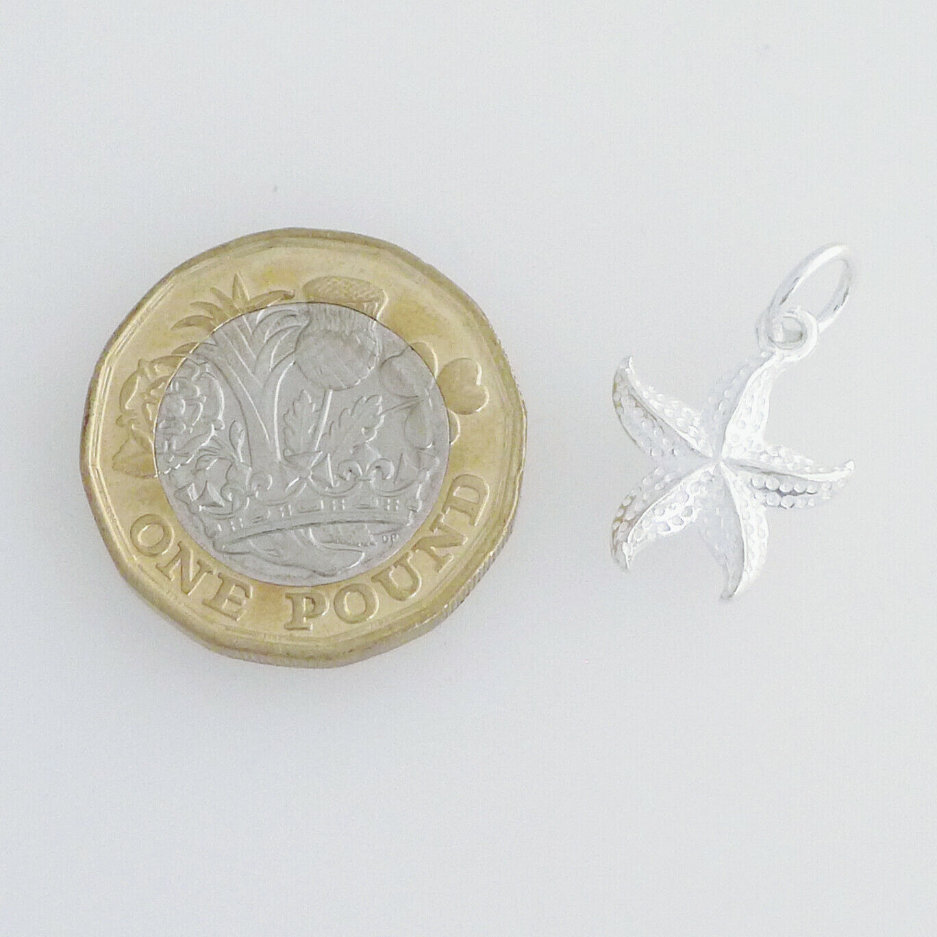 Sterling Silver Starfish 3D Charm Pendant for necklace - sugarkittenlondon