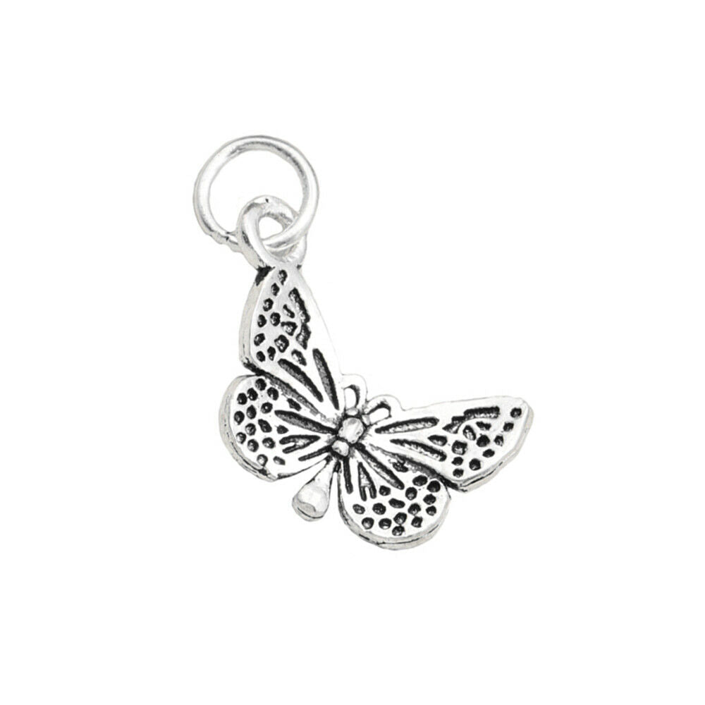 Sterling Silver Butterfly Pendant Charm for Necklace Bracelet - sugarkittenlondon