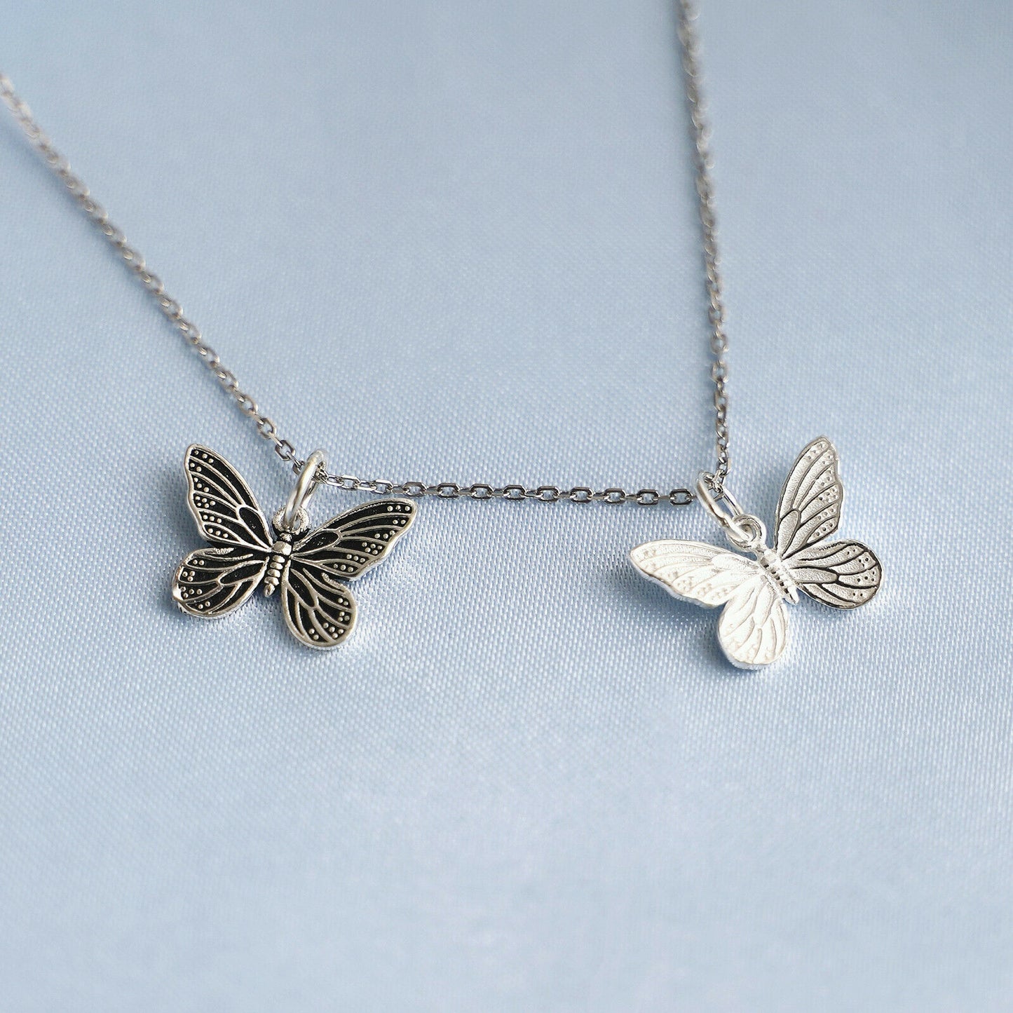 Sterling Silver Butterfly Pendant Charm for Necklace Bracelet II - sugarkittenlondon