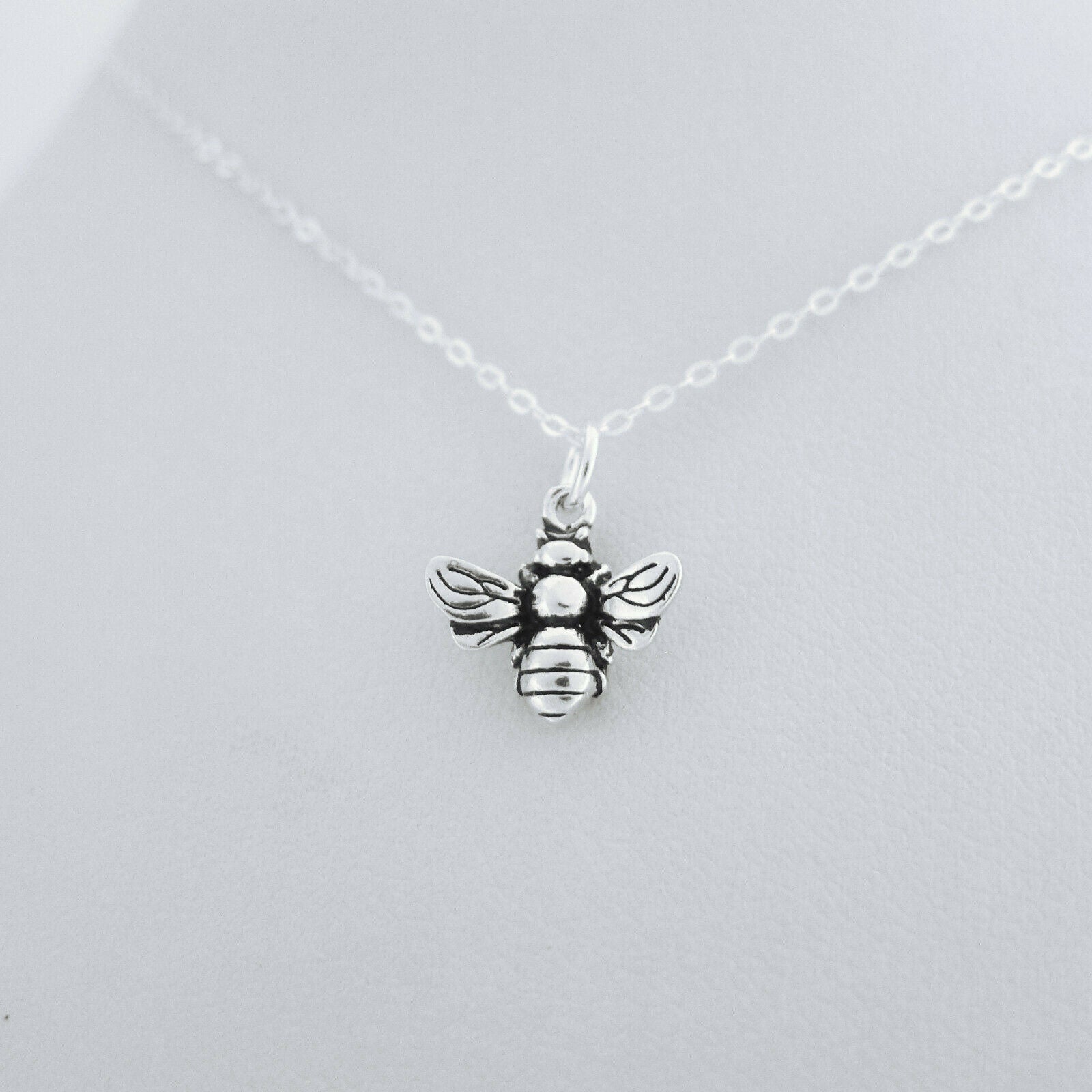 Sterling Silver 3D Bumble Bee Insect Necklace Bracelet Charm Pendant B - sugarkittenlondon
