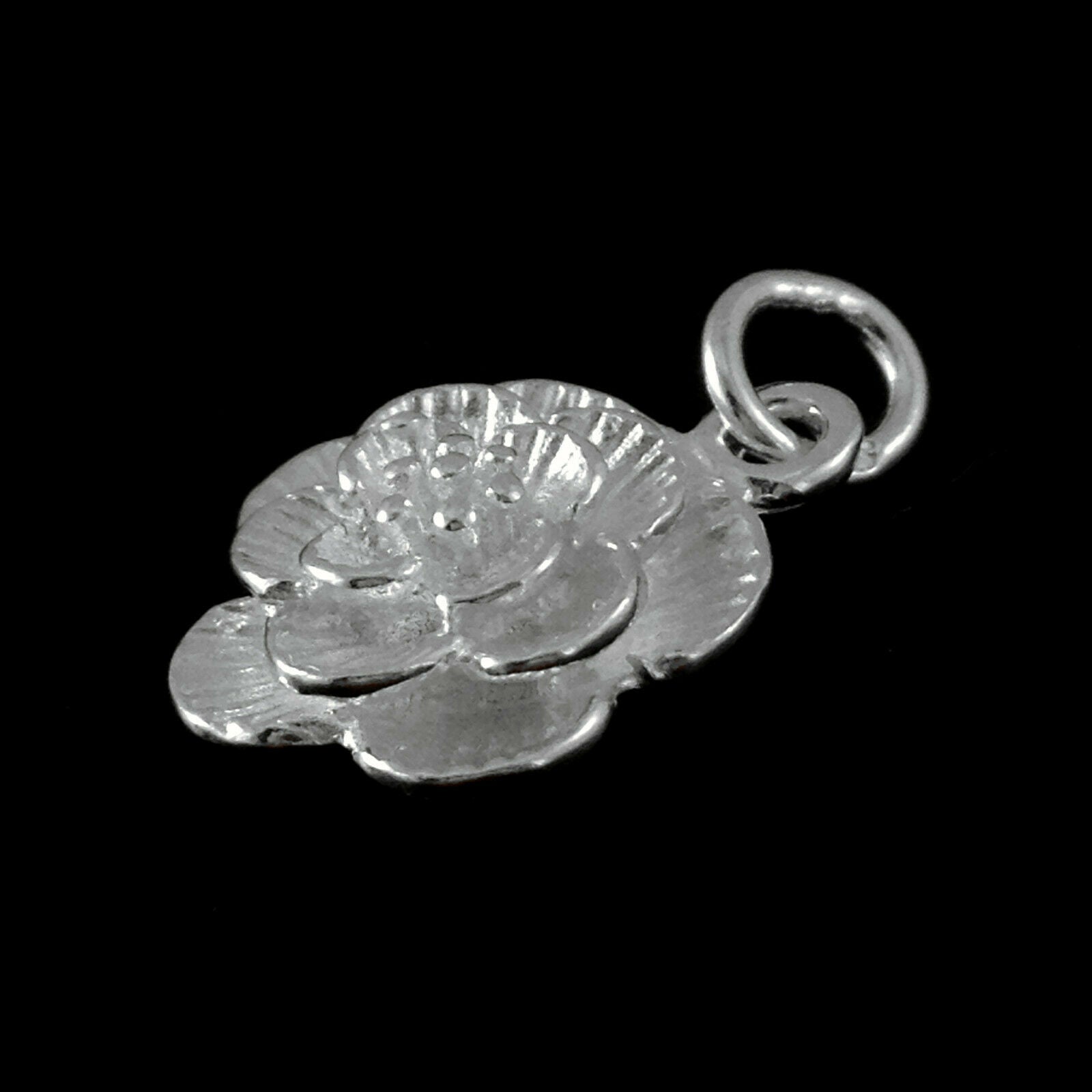 Sterling Silver Cherry Peach Lotus Flower Necklace Bracelet Pendant Charm - sugarkittenlondon