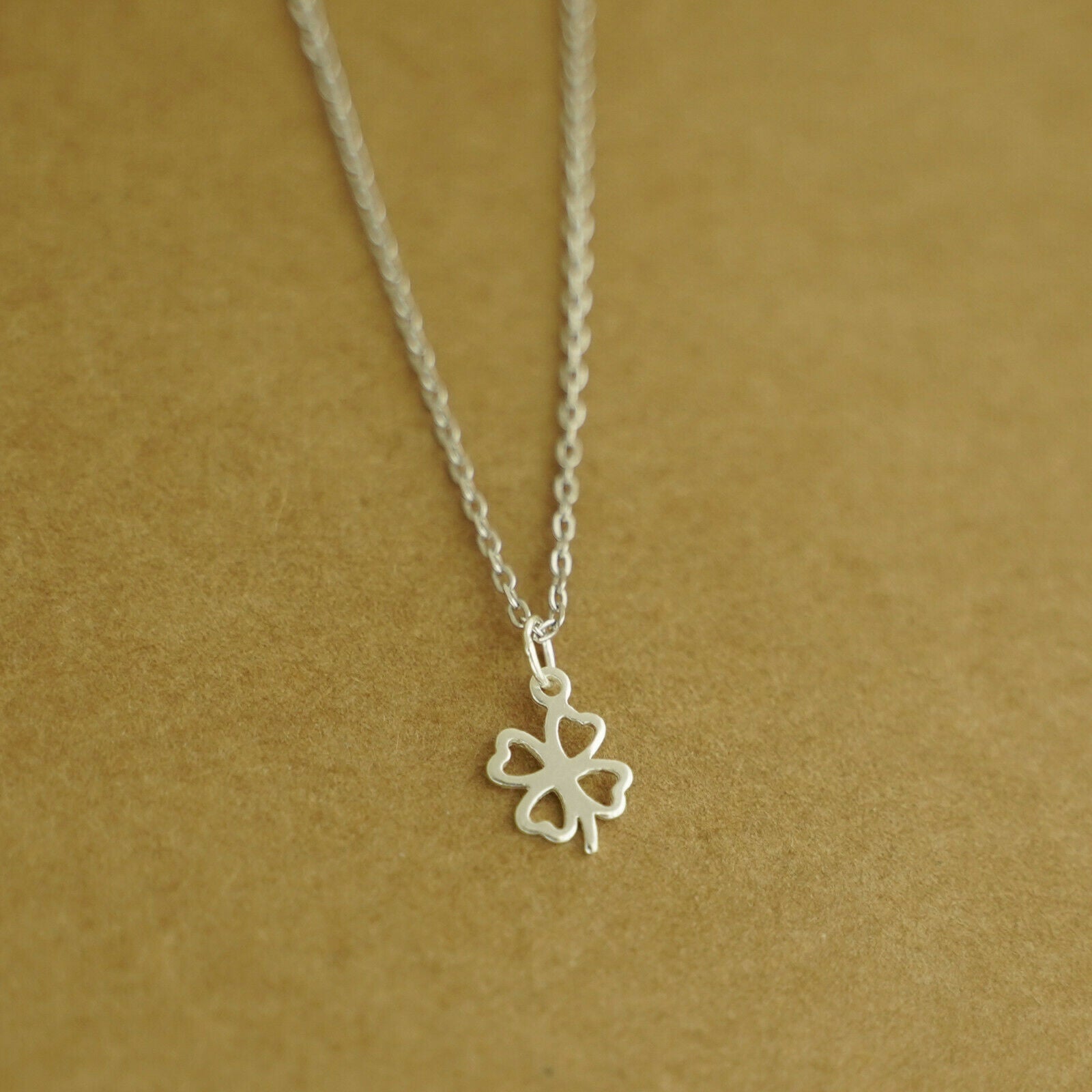 2 Sterling Silver Mini Lucky Clover Shamrock Plain Charms Pendants Boxed - sugarkittenlondon