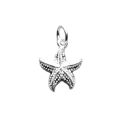 Sterling Silver Starfish 3D Charm Pendant for necklace - sugarkittenlondon