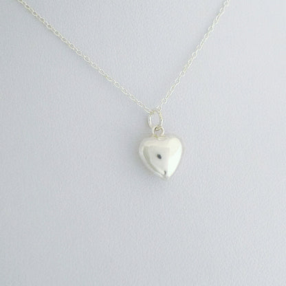 Sterling Silver 3D Puffy Shiny Plain Love Heart Pendant Charm 6 8 8.5 10 12mm - sugarkittenlondon