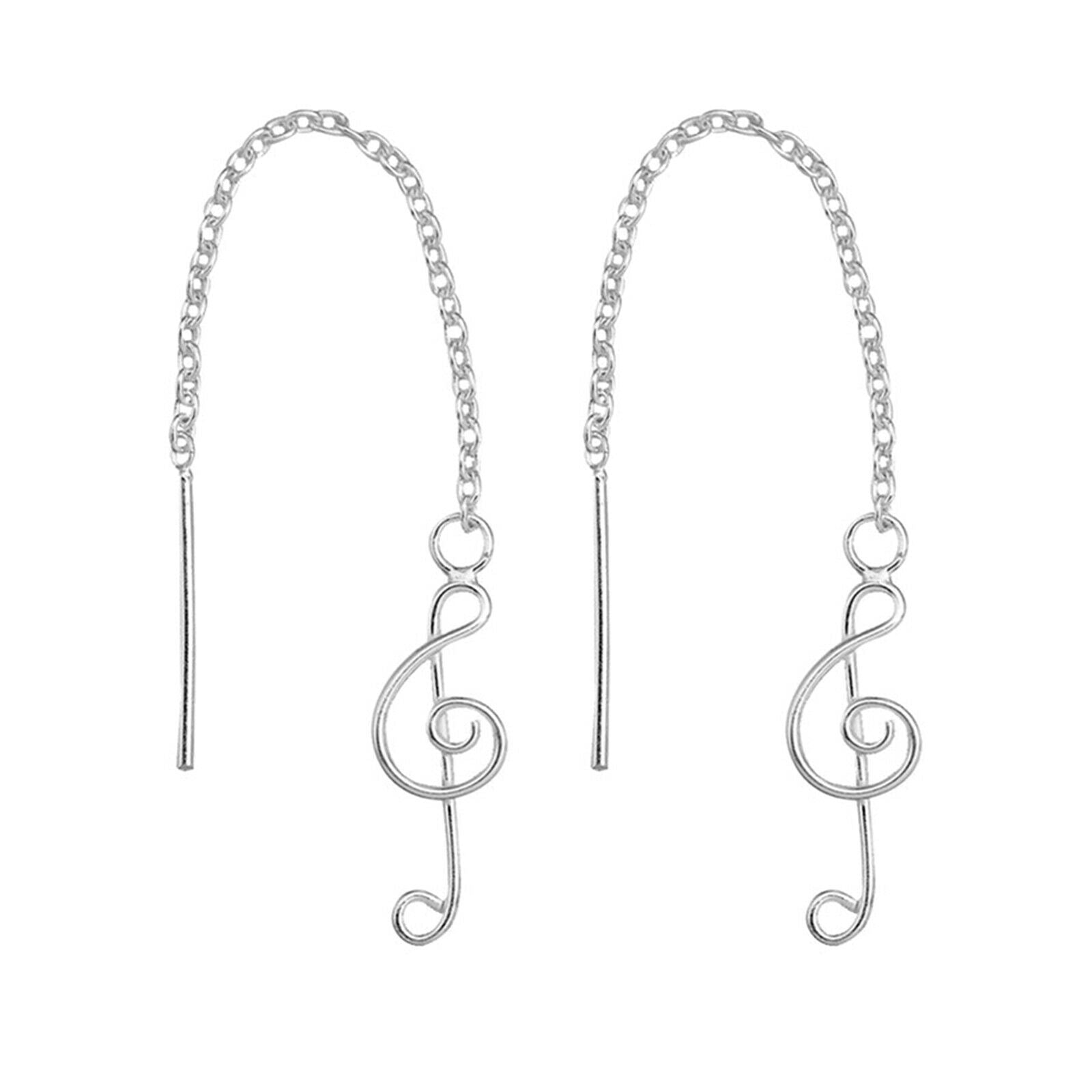 Sterling silver sale music note earrings