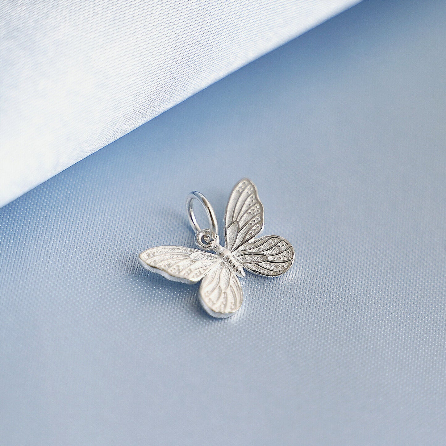 Sterling Silver Butterfly Pendant Charm for Necklace Bracelet II - sugarkittenlondon