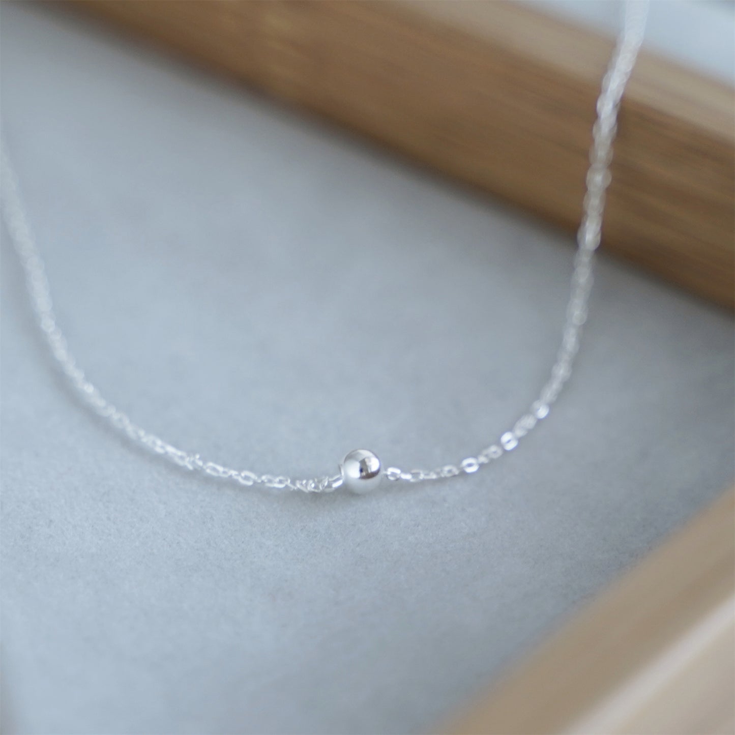 Sterling Silver 4mm Ball Bead Circle Round Belcher Curb Chain Necklace - sugarkittenlondon