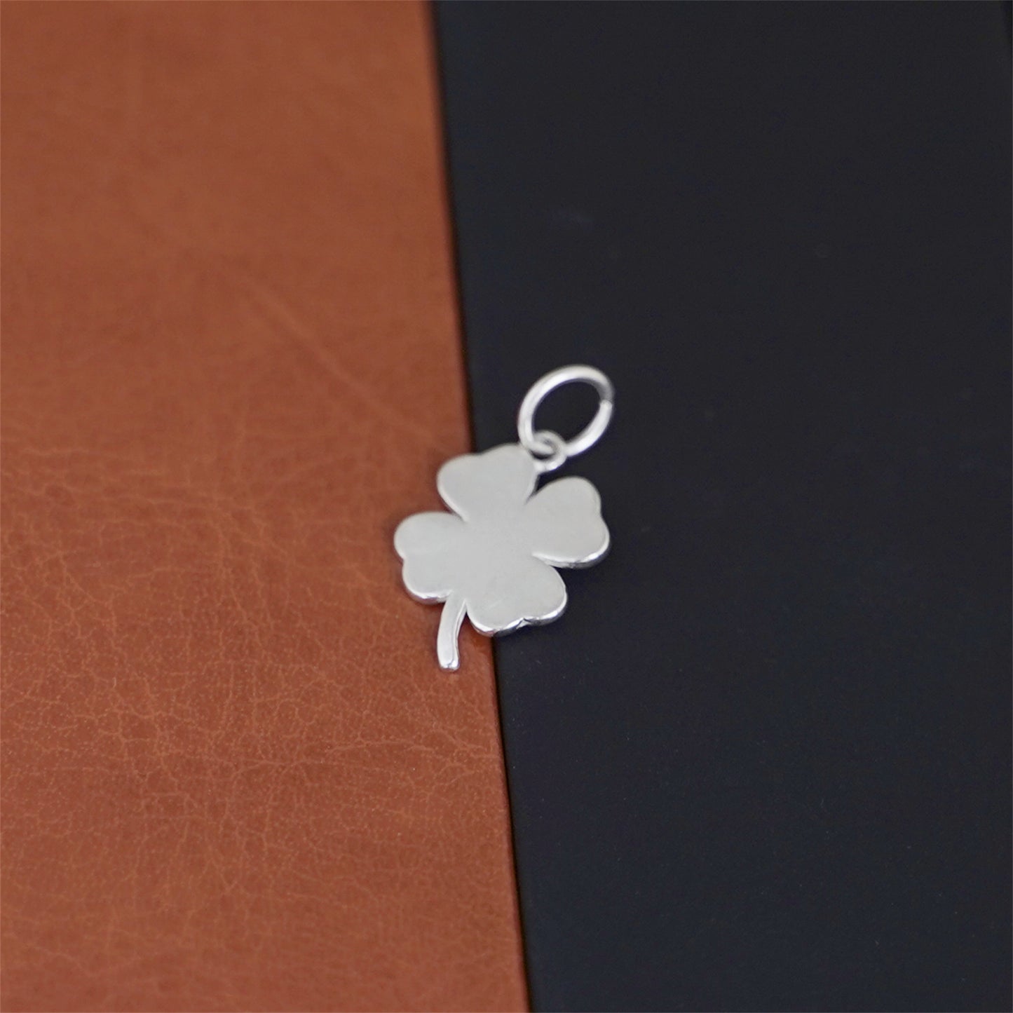 Sterling Silver Clover Pendant with Faith, Hope, Love, and Luck - sugarkittenlondon